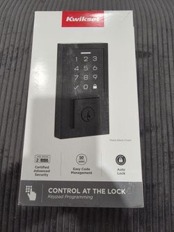 Kwikset SmartCode 270 Contemporary Matte Black Touchpad Keyless Entry  Deadbolt