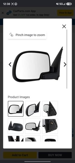 Chevy Silverado left hand mirror