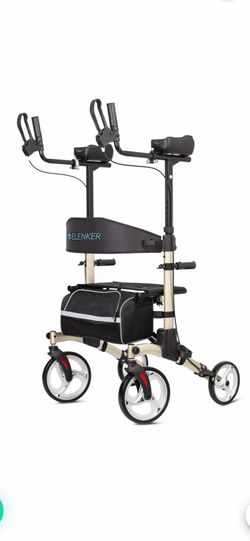 Dual-Brake Upright walker 10" wheels Open-box