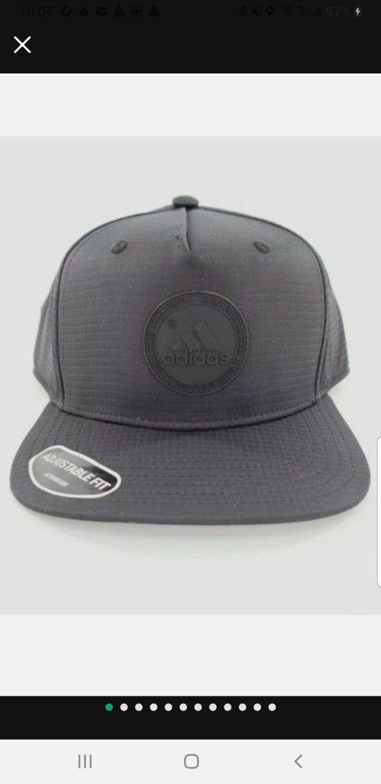 ADIDAS THREE STRIPES AFFILIATE II MEN'S CAP HAT AEROREADY SNAP BACK ADJUSTABLE FIT FLAT BRIM DARK GRAY/GRAY BRAND NEW WITH TAGS CHECK OUT MY OFFERS