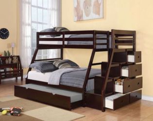 Bunk Bed With Mattress And Drawers With Daybed. FINANCING AVAILABLE 