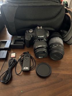 Canon EOS Rebel T7 DSLR Camera Bundle – 2 Lenses, Bag, Extra Batteries & Accessories