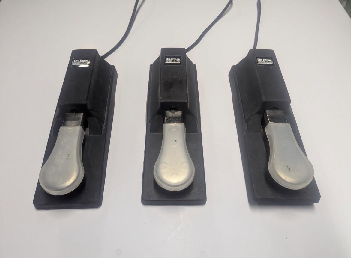 3 On Stage Keyboard Sustain Pedals - $18 each
