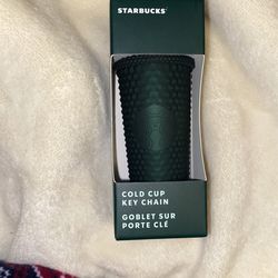 Starbucks Green Studded Cup Keychain