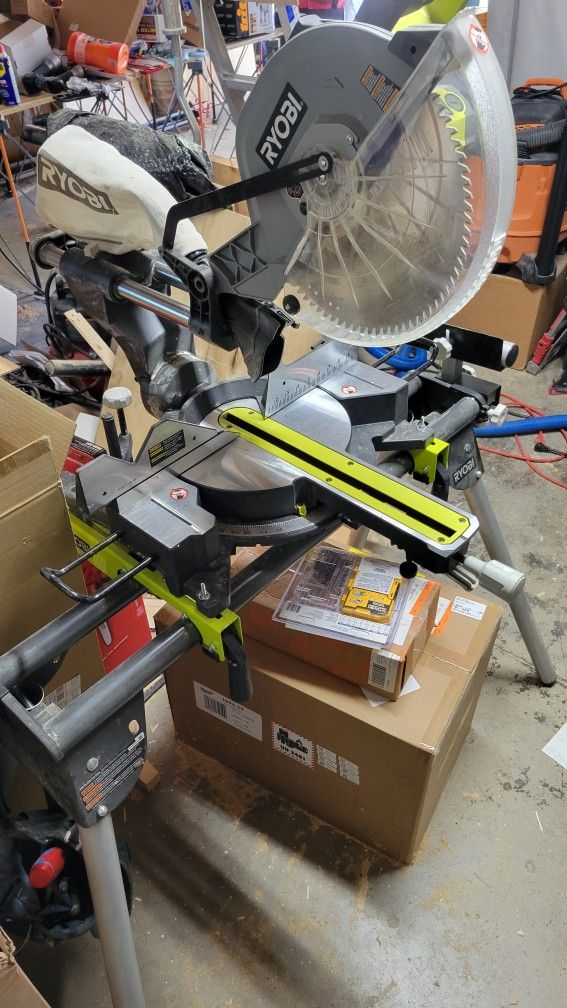 Ryobi Compound Sliding Miter Saw And Stand