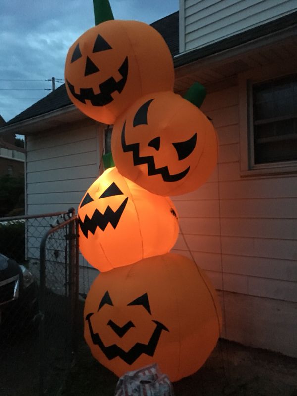 Huge 12ft Gemmy Airblown inflatable pumpkins Halloween blow up for Sale