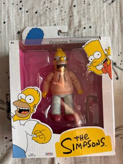 The Simpsons 5” Grampa Abe Simpson Figure Jakks Pacific Action Wave 5 Brand New