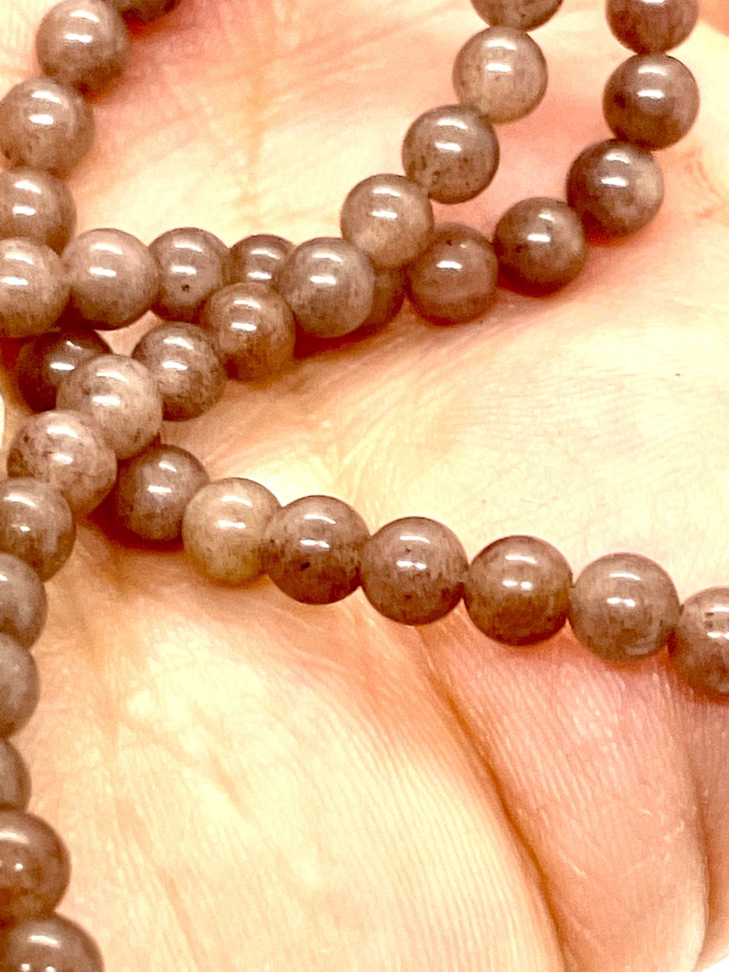 Strand Of Purple Chalcedony Beads