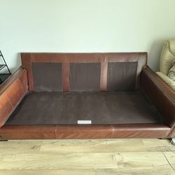 Moving Fire Sale: PotteryBarn- Turner Square Arm Leather Sleeper Sofa