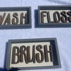 Set Of Three Framed Wall  Pictures  I. Great Clean Condition  10x6 Inches 