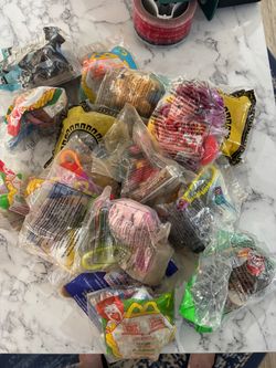 Bag of vintage McDonald’s toys, and packages