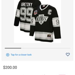 Not Free! New With Tags Los Angeles Kings Wayne Gretzky Large/48