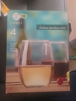 Libbey Chelsea Stemless Wine Glasses Set of 4