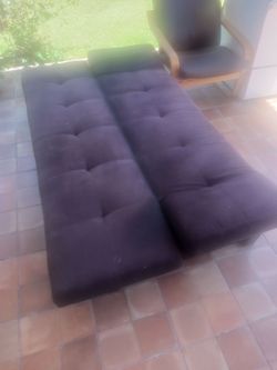 Blue black futon good condition