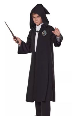 black Harry Potter Hogwarts youth costume robe sz large