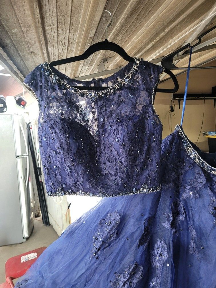 Vestido De 15 Años Talla 18 Color Navy