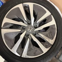 10th Gen Accord Wheels And Tires. 1 Wheel Has Minor Curb Rash. Tires Used Less Than 10k Miles. Dot 2924. For Sale $800. Pick Up In San Pedro Ca