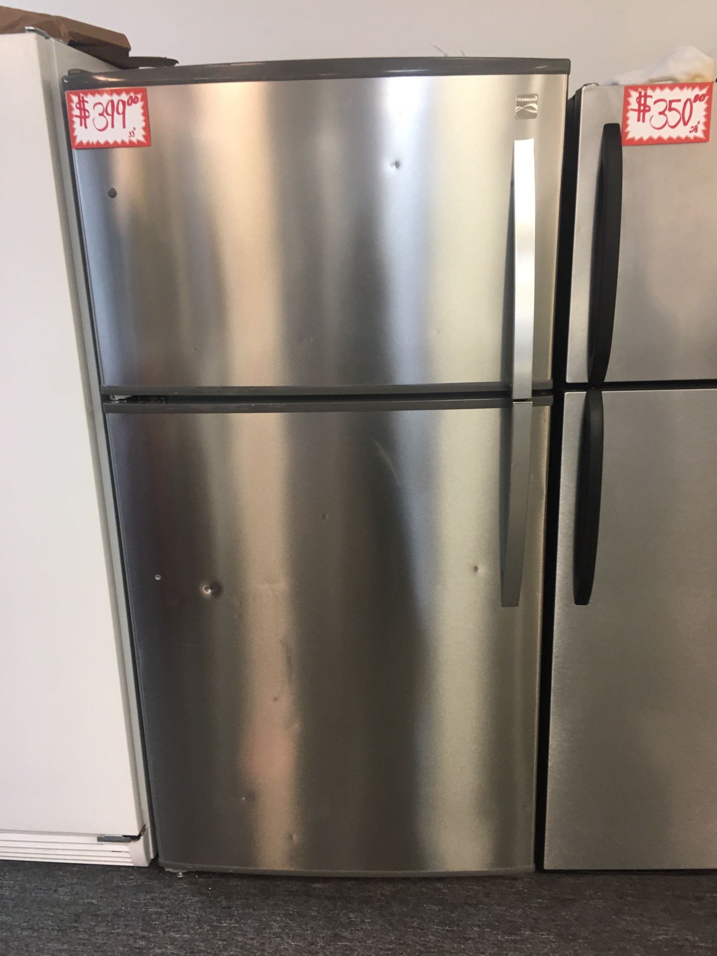 Kenmore 33” Top Freezer Refrigerator Stainless Steel Working Perfectly 4 Months Warranty