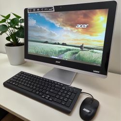 Acer 20” Full HD PC AIO Desktop / Windows 11 / WiFi AC / CD-DVD / Camera / HDMI / Bluetooth / Keyboard & mice