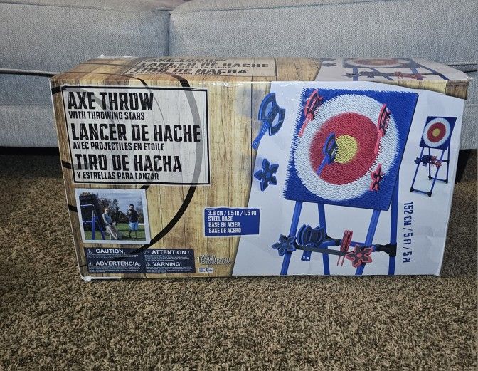 Axe Throwing Game Set – Steel Frame Target for Indoor and Outdoor Use