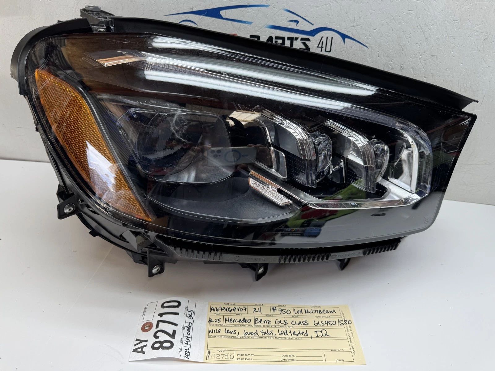 2020 - 2025 MERCEDES GLS CLASS GLS450 GLS 580 RIGHT MULTIBEAM LED HEADLIGHT OEM
