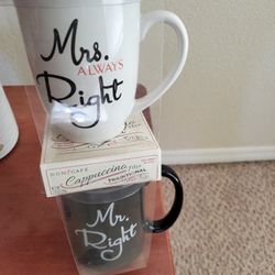 Mr. Right & Mrs. Always Right Coffee Mug Set 