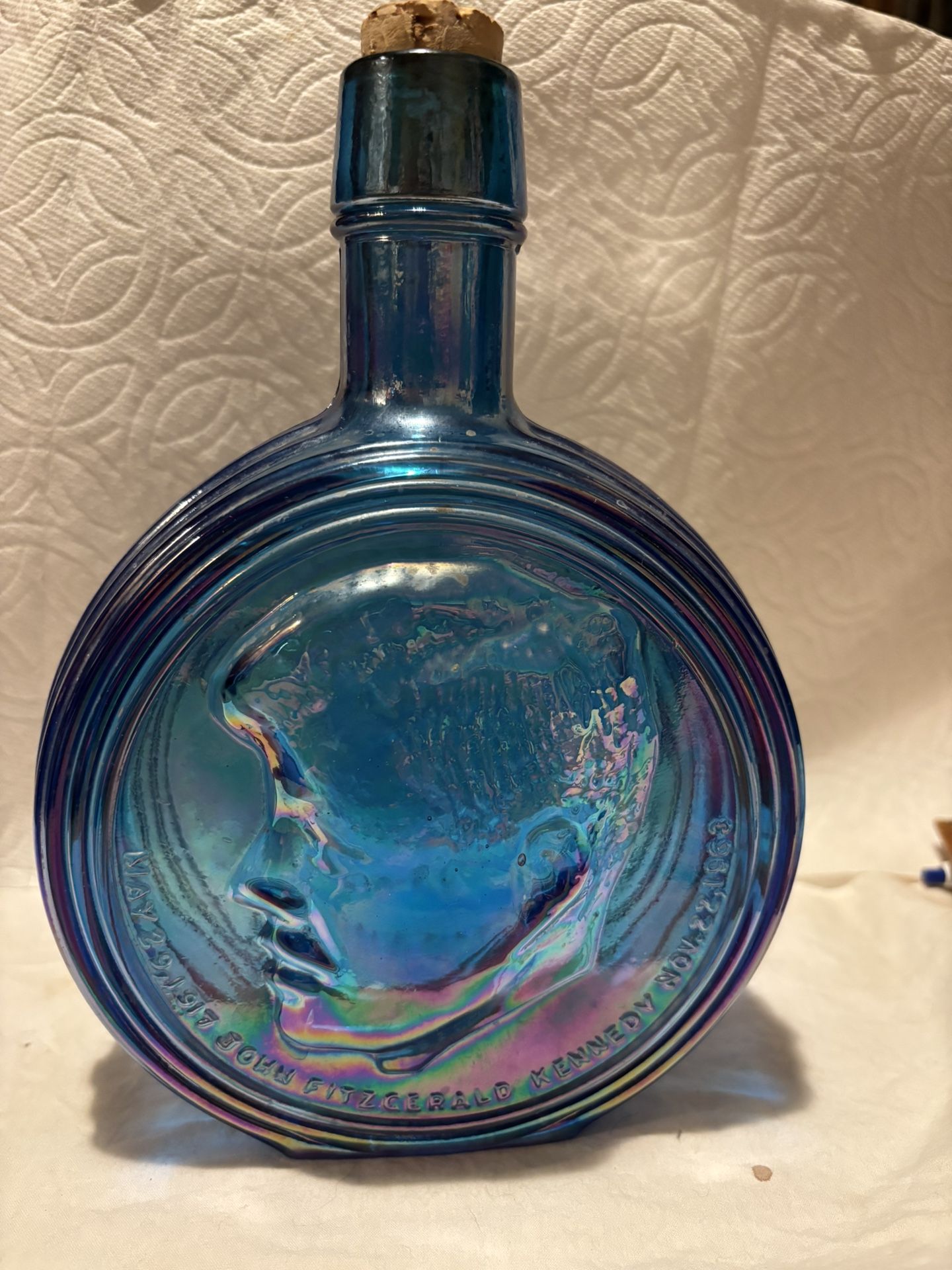 Vintage Wheaton Glass John F Kennedy Collectible Decanter