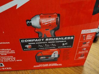 Milwaukee brushless hex impact with 4.0ah battery and charger variable speed