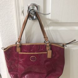 Coach Patent Leather Handbag/Shoulder Bag