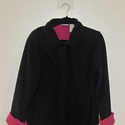 Vintage White Stag  Sherpa Jacket Womens L Pink Black 