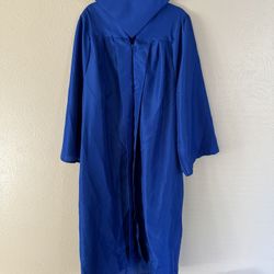 Blue Graduation Gown & Cap 