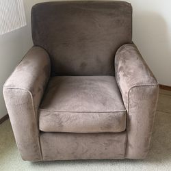 Comfortable Swivel Glider, Rocker Chair, Oatmeal Neutral