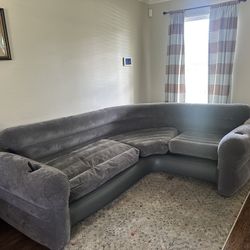Intex Inflatable Corner Sofa, L-Shaped Couch, Blow Up Air Furniture. 