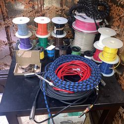 Spools Of Wires : Amplifiers Speakers Guitars Tuners + Assortment Of Harness Wiring 20 Spools Min!