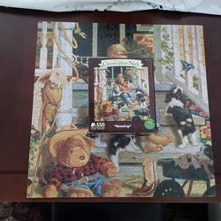 Christopher Nick Round Up 550 Piece Cowboy & Puppies Dog Jigsaw Puzzle