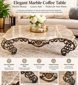 Marble table 48x 30