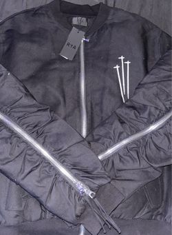 RTA brand Kayden zip detail cotton Bomber jacket 🔥