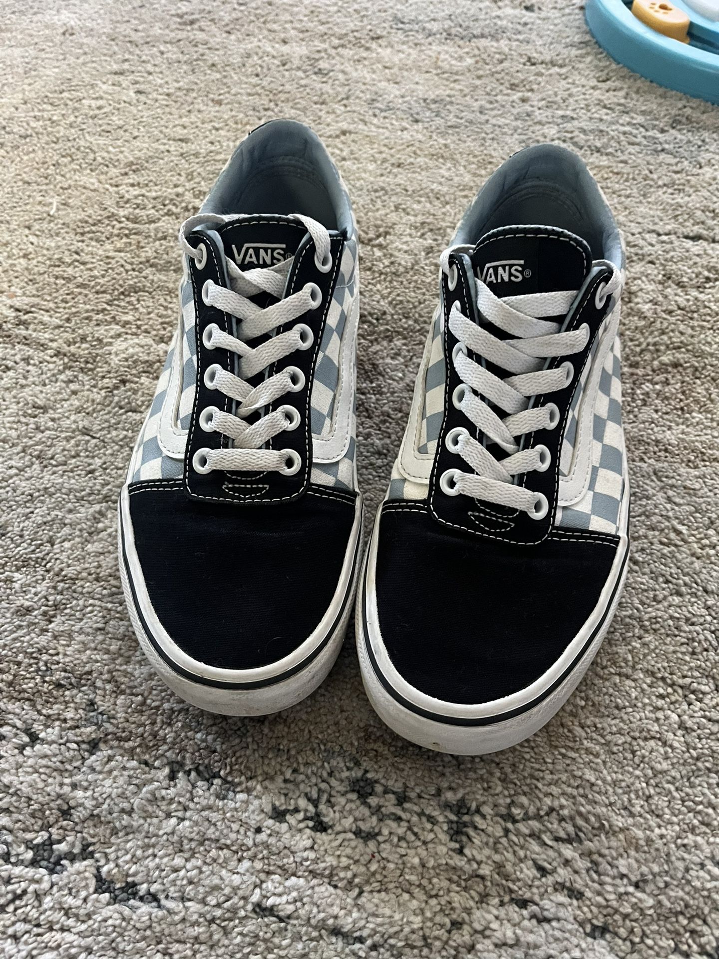 Women’s Blue Checkered Vans