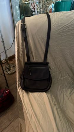 Fossil Dark Brown Leather Crossbody Saddle Bag