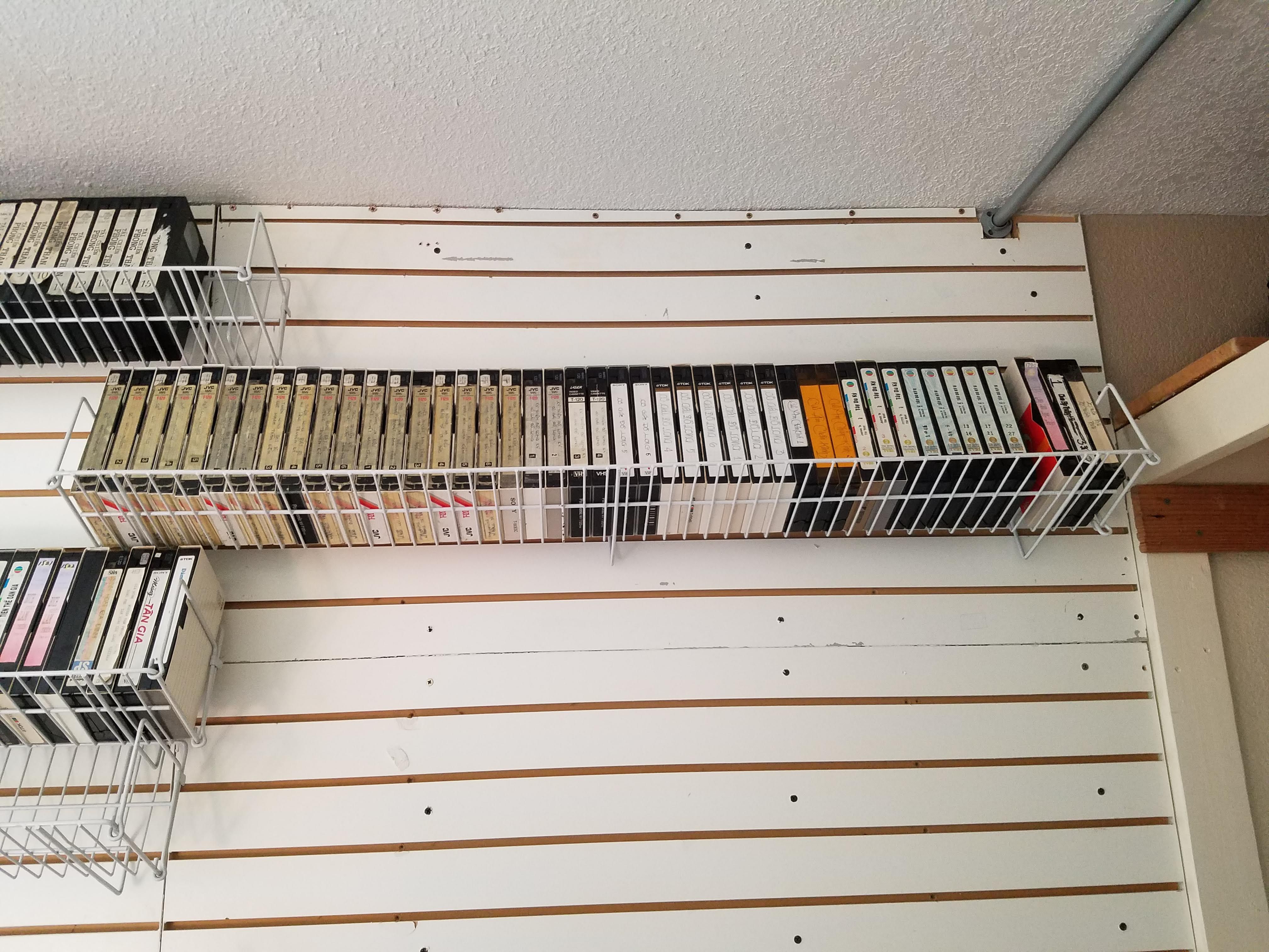 Wired metal shelves