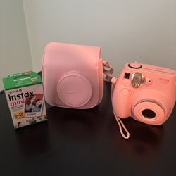 Pink Instax Mini 75 Camera With Case N Films 