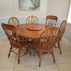 56" Round Table With 20" Lazy Susan