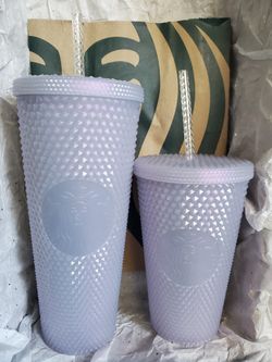 starbucks icey white studded/bling set