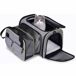 pet Carrier for Small Dogs,Expandable Pet Carrier for Medium Cats, Travel