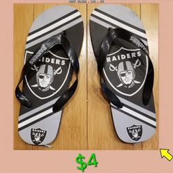 Raiders Flip Flop Sandals, Youth Extra Large