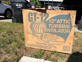 New 12" Attic Turbine Ventilator Vent - Galvanized Steel GT-12