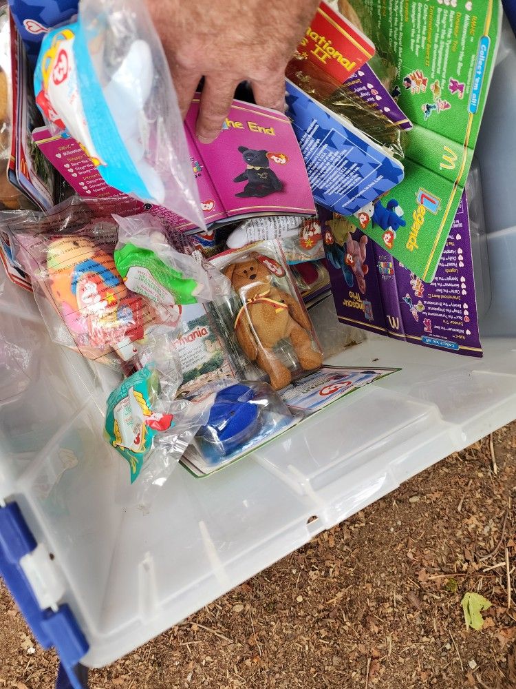 Bucket Of Beanie Babby's And ....