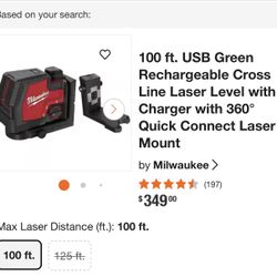 Millwaukee Laser/TOOL ONLY