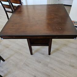 Wooden Table With 4 Chairs