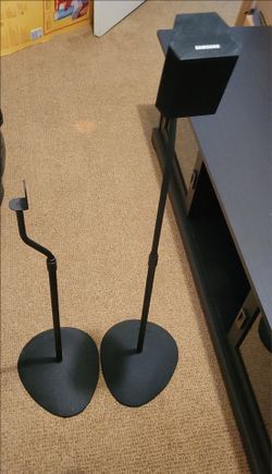 Sanus speaker stands with panasonic speakers -pair